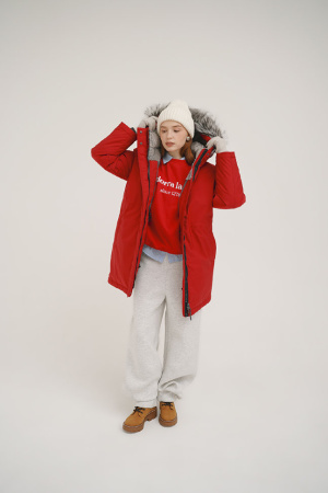 Парка пуховая Хайди Top Arctic Goose (Женский; 46; Красный без*Меха)